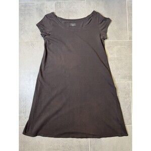 Eileen Fisher Traceable Organic Cotton Boat Neck Jersey Shirt Dress Petite Med